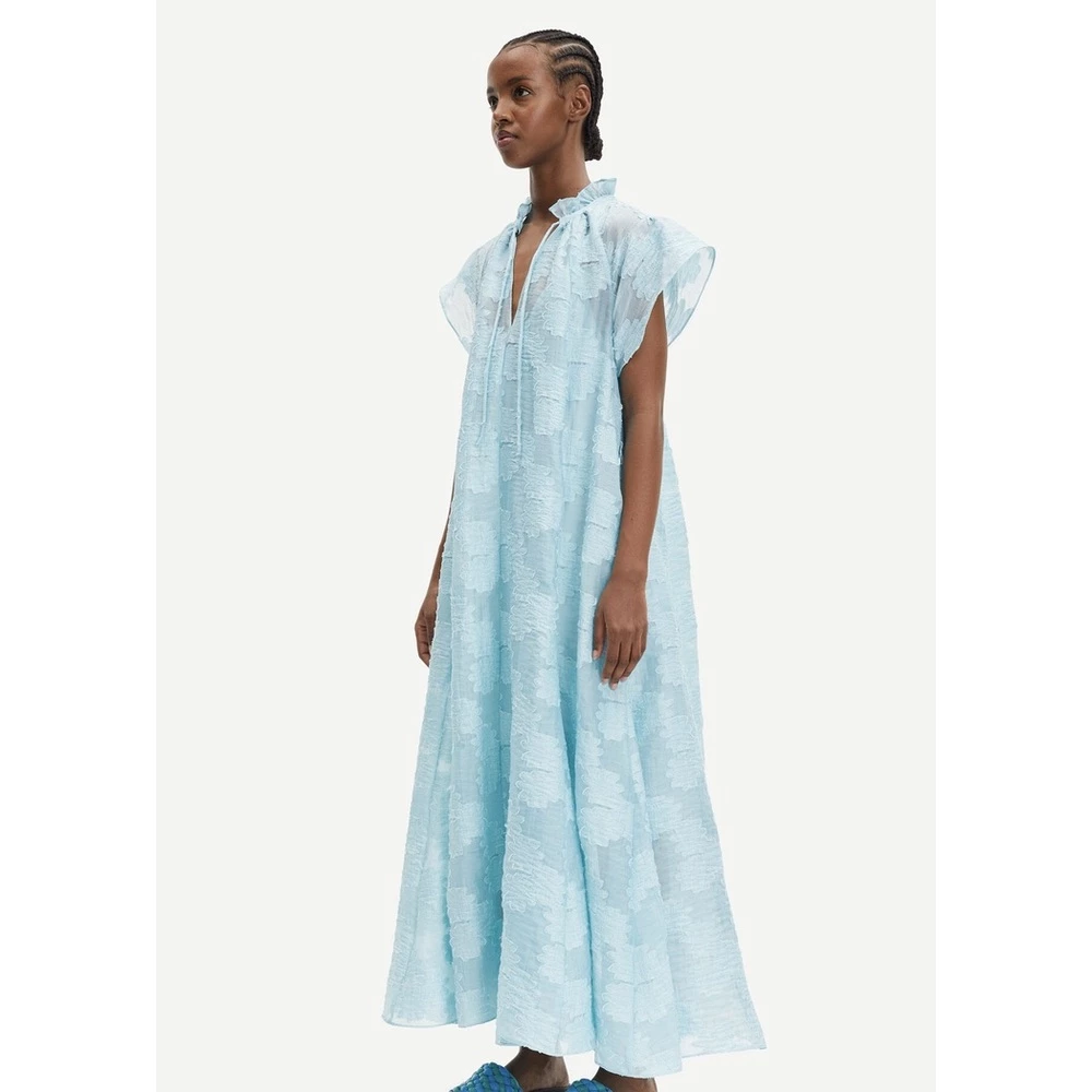 Samsøe Samsøe W Karookh Long Dress Blue 2 Samsøe Samsøe W Karookh Long Dress Blue - Bilde 2