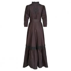BY TIMO Belted Maxi Dress Brown