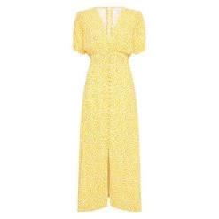 Faithfull The Brand Bellavista Midi Dress Yellow
