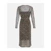 Moss Copenhagen Firina Illenora Dress Aop - Cement Leo Brown