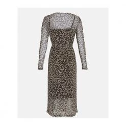 Moss Copenhagen Firina Illenora Dress Aop - Cement Leo Brown