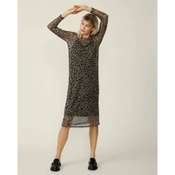 Moss Copenhagen Firina Illenora Dress Aop - Cement Leo Brown -Tilbud miinto Butikk unnamed file 1429