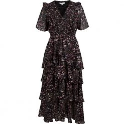 Hale Bob Elsie Tiered Dress Black