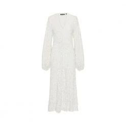 ROTATE Birger Christensen Mermaid Maxi Dress White