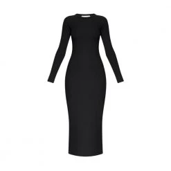 Samsøe Samsøe Helene Ribbed Dress Black -Tilbud miinto Butikk unnamed file 1605
