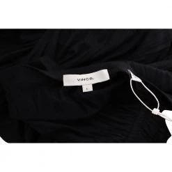 Vince Pleated Scoop Neck Tank Dress Black