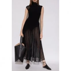 Alaïa High-Neck Twisted Long Dress Black -Tilbud miinto Butikk unnamed file 1747