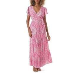 Melissa Odabash Maxi Barrie Dress Pink