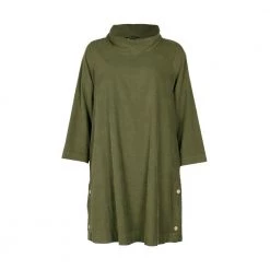 Made In Italia Turtle Neck Dress Green