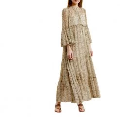 BY TIMO Georgette Shift Dress Beige