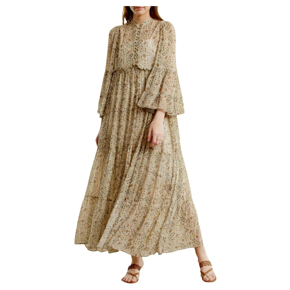 BY TIMO Georgette Shift Dress Beige 2 BY TIMO Georgette Shift Dress Beige - Bilde 2