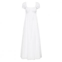 Faithfull The Brand Torre Midi Dress White