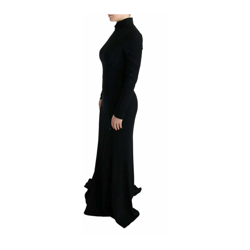 Dolce & Gabbana Stretch Long Gown Sheath Dress Black 3 Dolce & Gabbana Stretch Long Gown Sheath Dress Black - Bilde 3