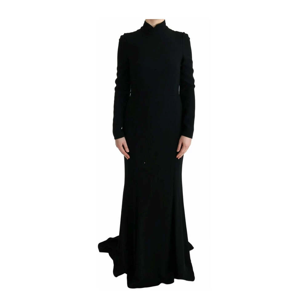 Dolce & Gabbana Stretch Long Gown Sheath Dress Black 6 Dolce & Gabbana Stretch Long Gown Sheath Dress Black - Bilde 6