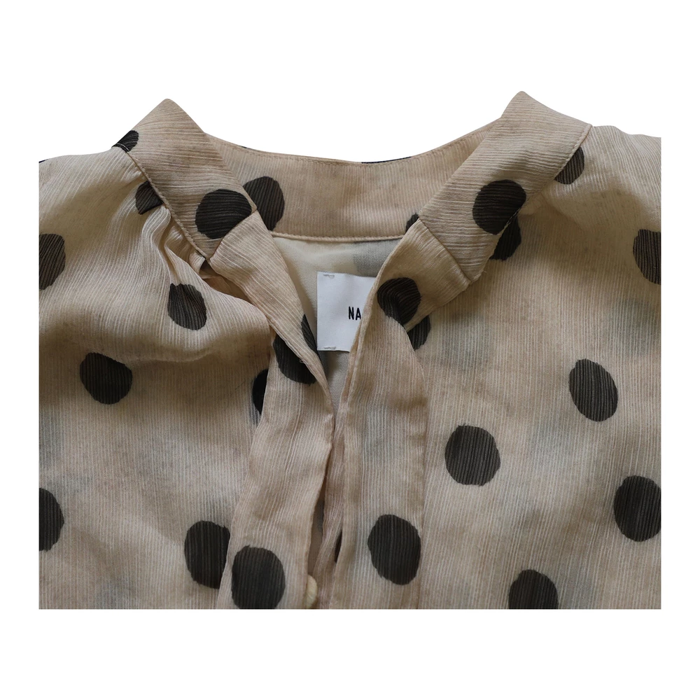 Nanushka Zahara Polka-Dot Print Flared Chiffon Dress Beige 5 Nanushka Zahara Polka-Dot Print Flared Chiffon Dress Beige - Bilde 5