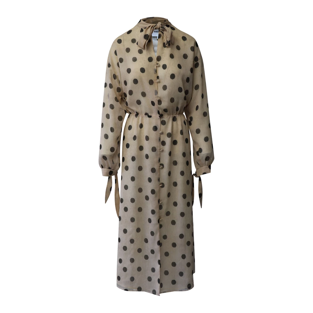 Nanushka Zahara Polka-Dot Print Flared Chiffon Dress Beige 7 Nanushka Zahara Polka-Dot Print Flared Chiffon Dress Beige - Bilde 7