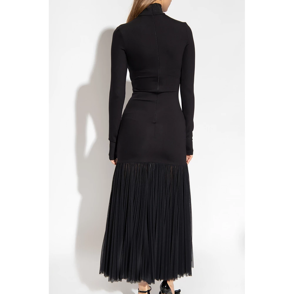 Dolce & Gabbana Dress With Pleated Hem Black 4 Dolce & Gabbana Dress With Pleated Hem Black - Bilde 4