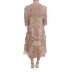 Dolce & Gabbana Silk Lace Ricamo Shift Gown Dress Pink -Tilbud miinto Butikk unnamed file 2065