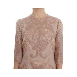 Dolce & Gabbana Silk Lace Ricamo Shift Gown Dress Pink -Tilbud miinto Butikk unnamed file 2068