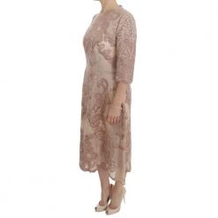 Dolce & Gabbana Silk Lace Ricamo Shift Gown Dress Pink -Tilbud miinto Butikk unnamed file 2069