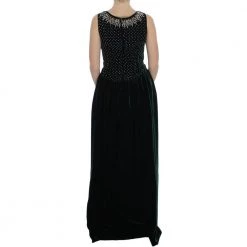 Dolce & Gabbana Velvet Crystal Long Maxi Dress Green 10 Dolce & Gabbana Velvet Crystal Long Maxi Dress Green -Tilbud miinto Butikk unnamed file 2102