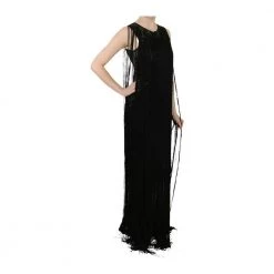 John Richmond Silk Beaded Sequined Sheer Dress Black -Tilbud miinto Butikk unnamed file 2199