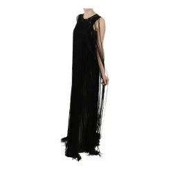 John Richmond Silk Beaded Sequined Sheer Dress Black -Tilbud miinto Butikk unnamed file 2201