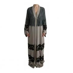 Dolce & Gabbana Floral Applique Lace Kaftan Dress Gray -Tilbud miinto Butikk unnamed file 2207