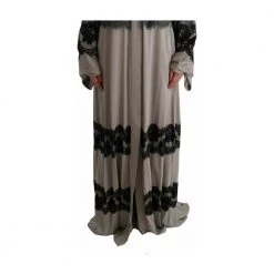 Dolce & Gabbana Floral Applique Lace Kaftan Dress Gray -Tilbud miinto Butikk unnamed file 2208