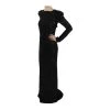 John Richmond Silk Full Length Sequined Gown Dress Black