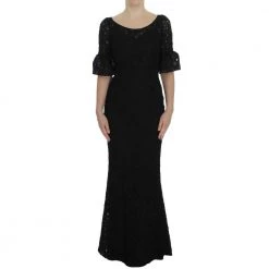 Dolce & Gabbana Floral Lace Long Bodycon Maxi Dress Black -Tilbud miinto Butikk unnamed file 2285