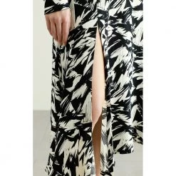 ROTATE Birger Christensen Wadenlanges Dress Black