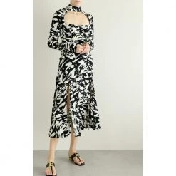 ROTATE Birger Christensen Wadenlanges Dress Black -Tilbud miinto Butikk unnamed file 2360