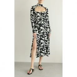 ROTATE Birger Christensen Wadenlanges Dress Black -Tilbud miinto Butikk unnamed file 2364