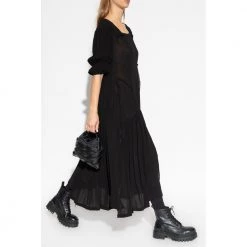Comme Des Garçons Ruched Dress Black