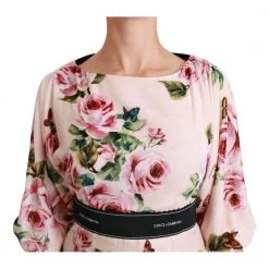 Dolce & Gabbana Roses Butterfly DG Logo Slit Dress Pink -Tilbud miinto Butikk unnamed file 2418