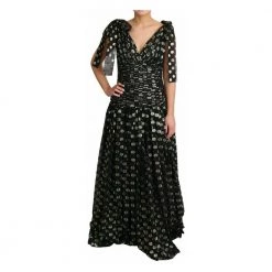 Dolce & Gabbana Round Pattern Lurex Silk Maxi Dress Black -Tilbud miinto Butikk unnamed file 2506