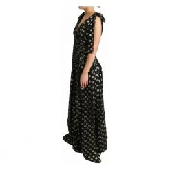 Dolce & Gabbana Round Pattern Lurex Silk Maxi Dress Black -Tilbud miinto Butikk unnamed file 2507