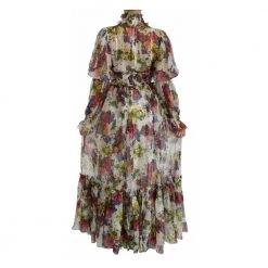 Dolce & Gabbana Floral Silk Long Gown Red -Tilbud miinto Butikk unnamed file 252