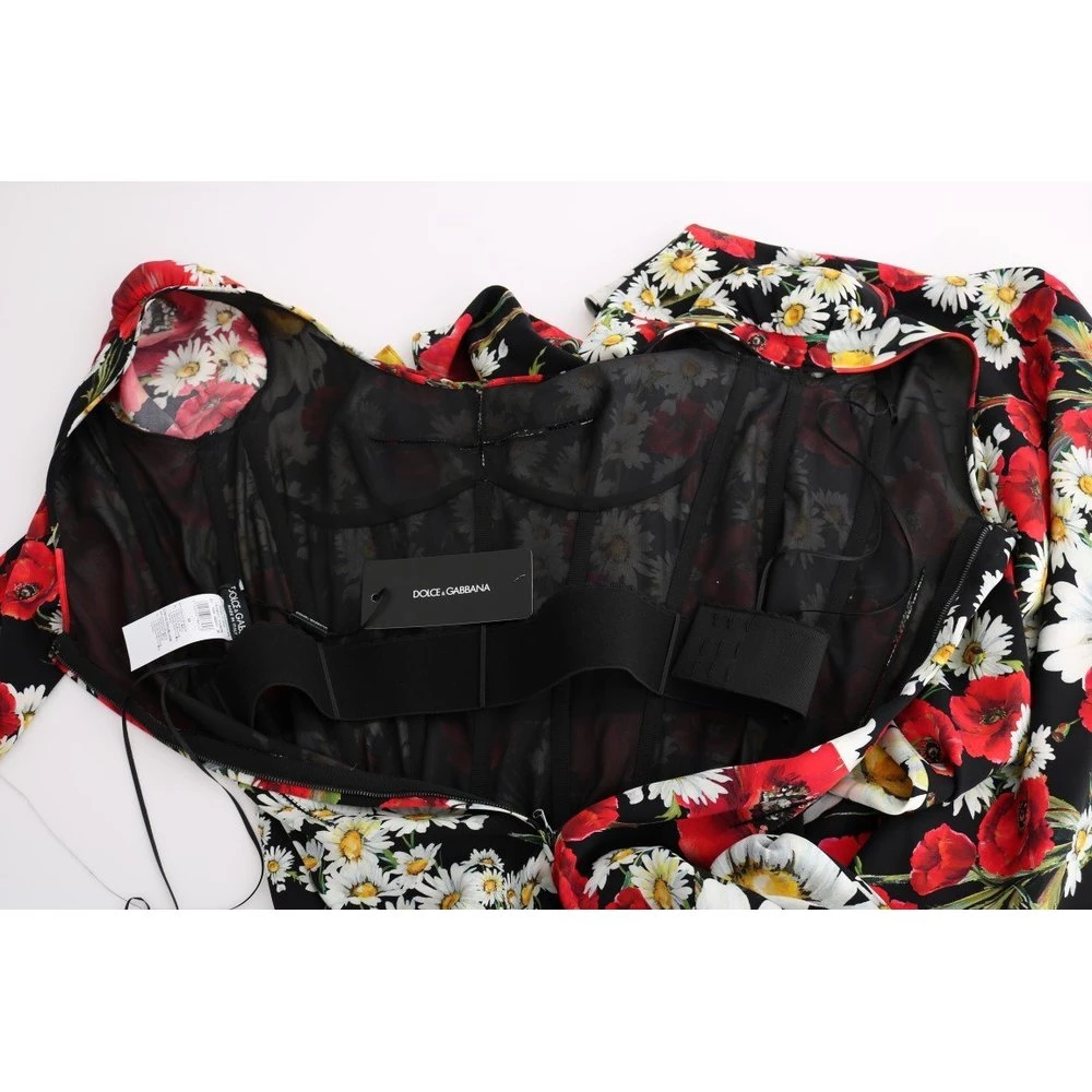 Dolce & Gabbana Silk Floral Silk Stretch Dress Black 2 Dolce & Gabbana Silk Floral Silk Stretch Dress Black - Bilde 2