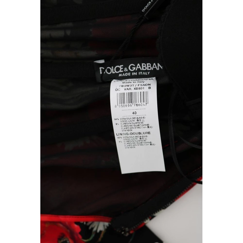 Dolce & Gabbana Silk Floral Silk Stretch Dress Black 3 Dolce & Gabbana Silk Floral Silk Stretch Dress Black - Bilde 3