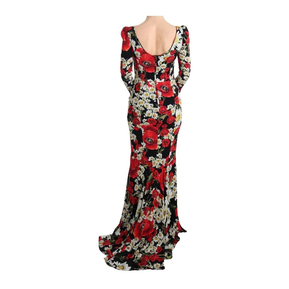 Dolce & Gabbana Silk Floral Silk Stretch Dress Black 6 Dolce & Gabbana Silk Floral Silk Stretch Dress Black - Bilde 6