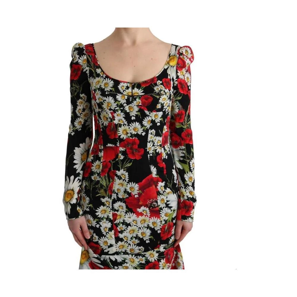 Dolce & Gabbana Silk Floral Silk Stretch Dress Black 7 Dolce & Gabbana Silk Floral Silk Stretch Dress Black - Bilde 7