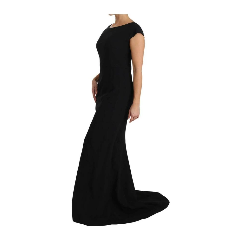 Dolce & Gabbana Stretch Fit Flare Gown Maxi Black 2 Dolce & Gabbana Stretch Fit Flare Gown Maxi Black - Bilde 2