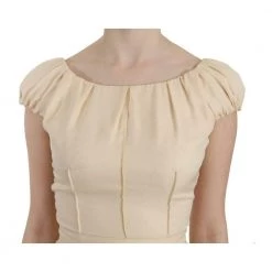 Dolce & Gabbana Column Cap Sleeve Dress Beige -Tilbud miinto Butikk unnamed file 2588