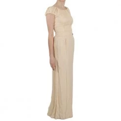 Dolce & Gabbana Column Cap Sleeve Dress Beige -Tilbud miinto Butikk unnamed file 2589