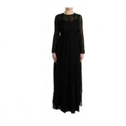 Dolce & Gabbana Floral Lace Sheath Dress Black