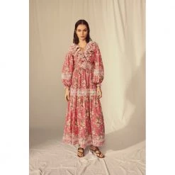 BY TIMO Slub Maxi Dress Red