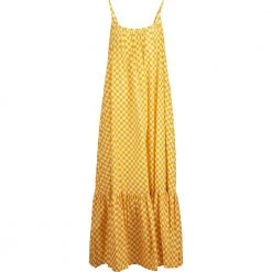 Ottod'Ame Maxikleid With Chessboard Pattern Yellow -Tilbud miinto Butikk unnamed file 2660