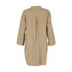 Made In Italia Cord Button Dress Beige